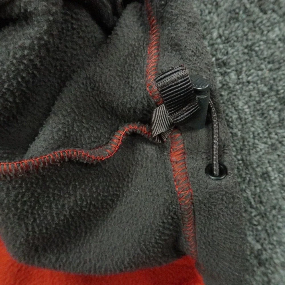 The North Face Jacket Mens XL Orange Gray Full Zip Colorblock Fleece Hiking